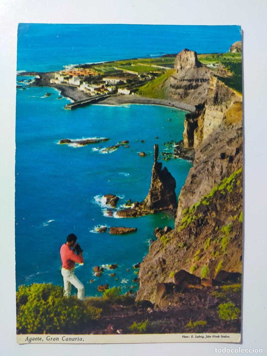 Postales: Tarjeta Postal. AGAETE (GRAN CANARIA): Puerto y playa de Las Nieves - Edit: John Hinde