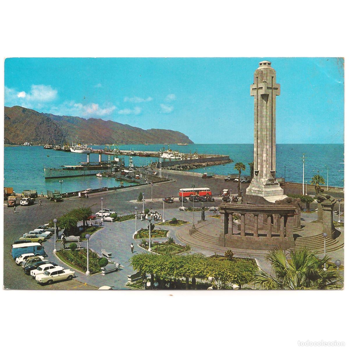 Postales: SANTA CRUZ DE TENERIFE - PLAZA DE ESPA&Ntilde;A Y MUELLES | EDICIONES GASTEIZ | Tenerife - Canarias