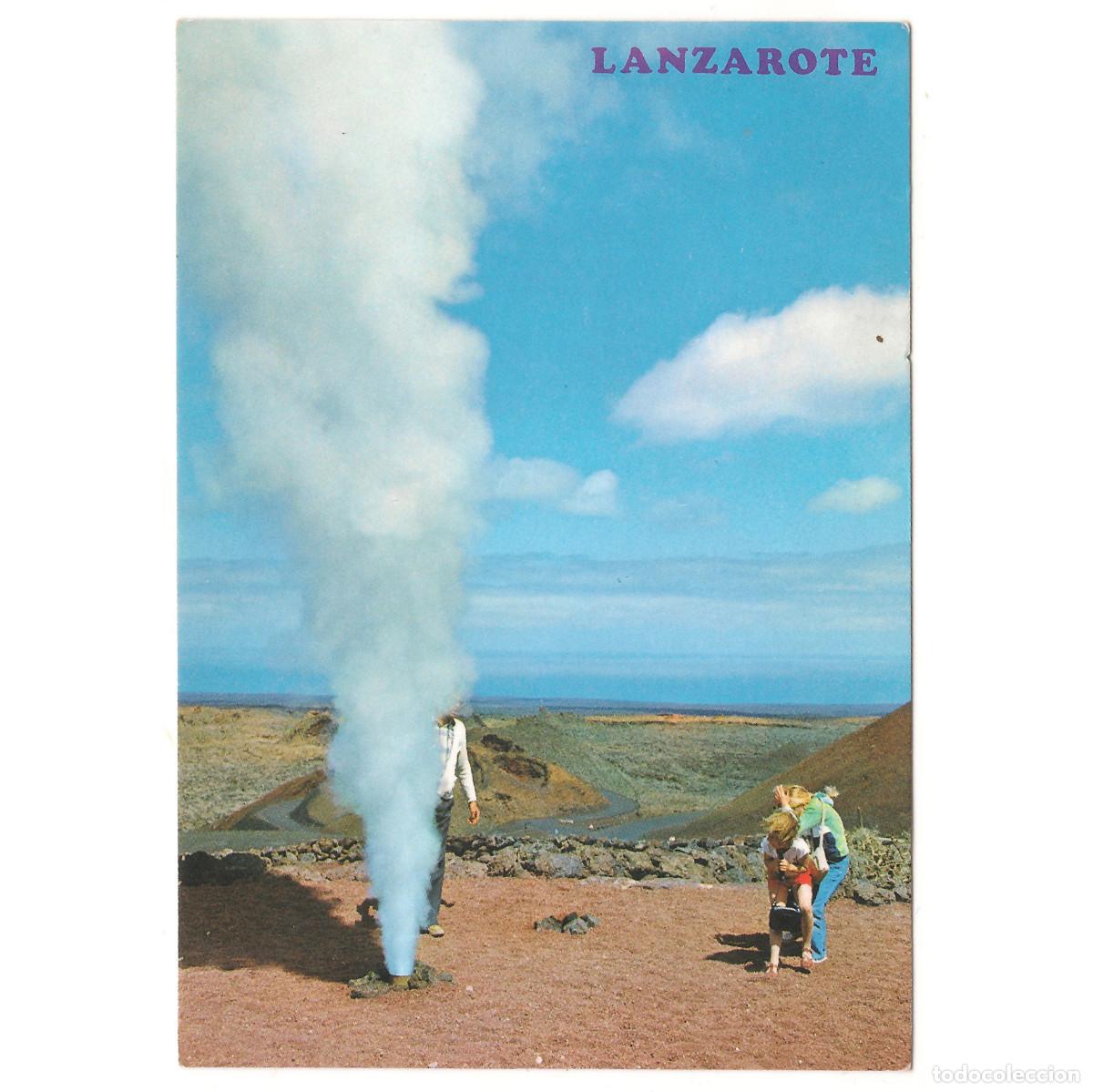 Postales: LANZAROTE - MONTA&Ntilde;A DE FUEGO - G&Eacute;ISER | COMERCIAL SILVA | Tenerife - Canarias - Lanzarote