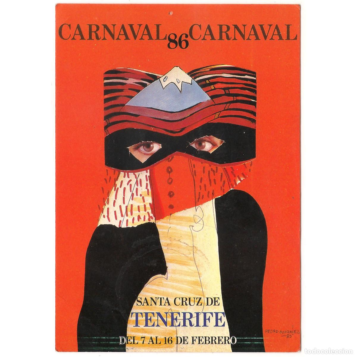 Postales: POSTAL CARTEL DEL CARNAVAL SANTA CRUZ DE TENERIFE 1986 | Tenerife - Canarias