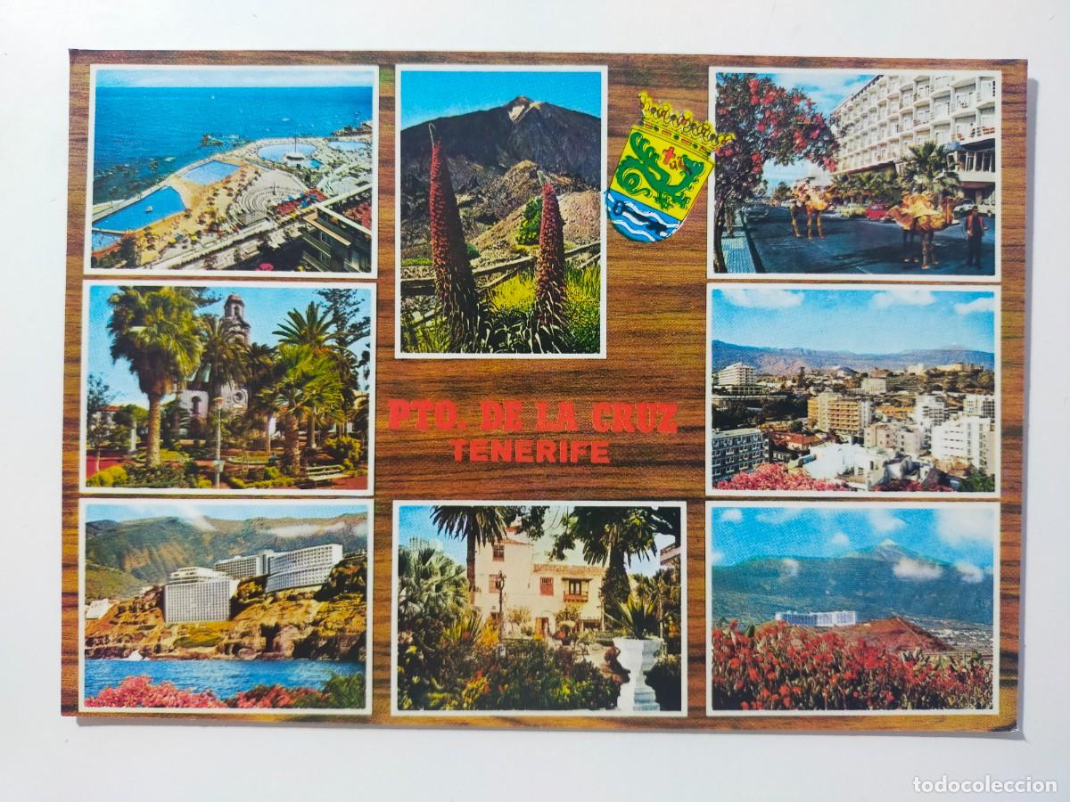 Postales: Postal. PUERTO DE LA CRUZ, TENERIFE: Vistas del Puerto y el Teide - Edit. Global Traders