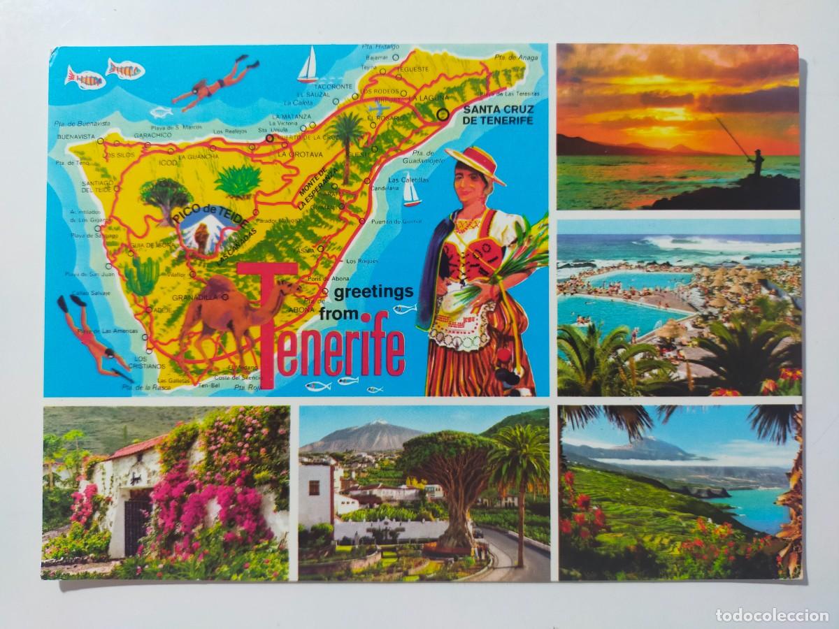 Postales: Postal. TENERIFE: Mapa y diversas vistas - Edit: John Hinde