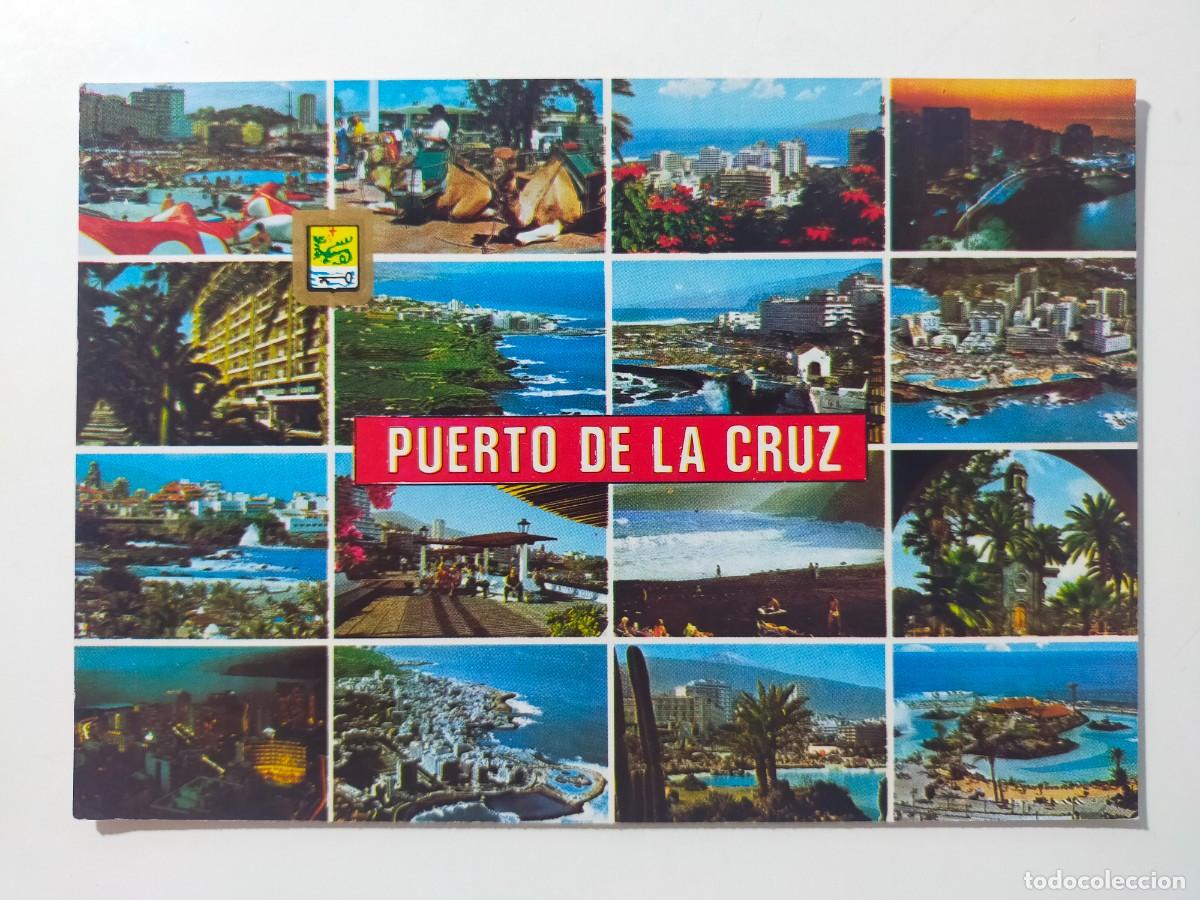Postales: Postal. PUERTO DE LA CRUZ, TENERIFE: Diversos aspectos - Edit: FISA, Escudo de Oro