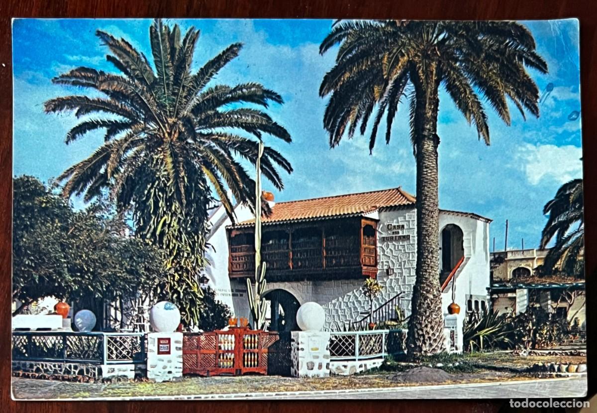 Postales: LAS PALMAS DE GRAN CANARIA, CASA DEL TURISMO, DIXON, CIRCULADA 1958
