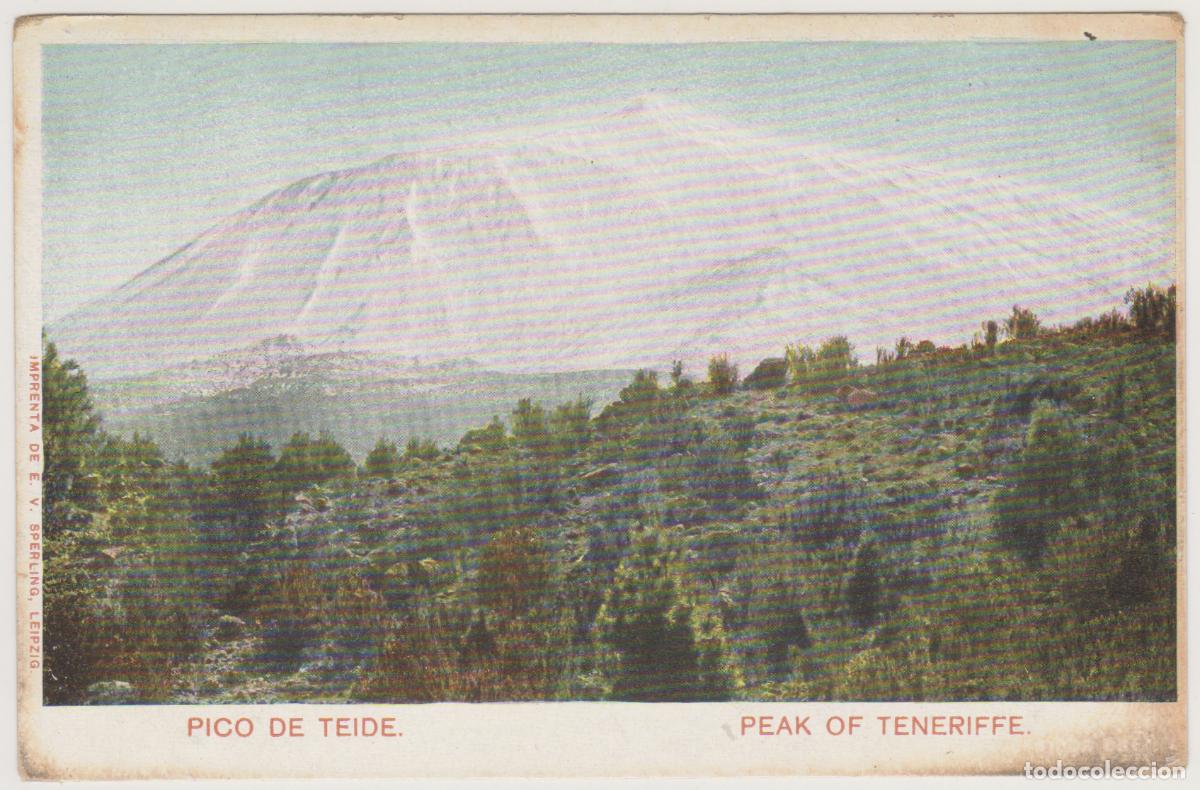 Postales: TARJETA POSTAL - TENERIFE - PICO DE TEIDE - IMPRENTA DE E.V. SPERLING