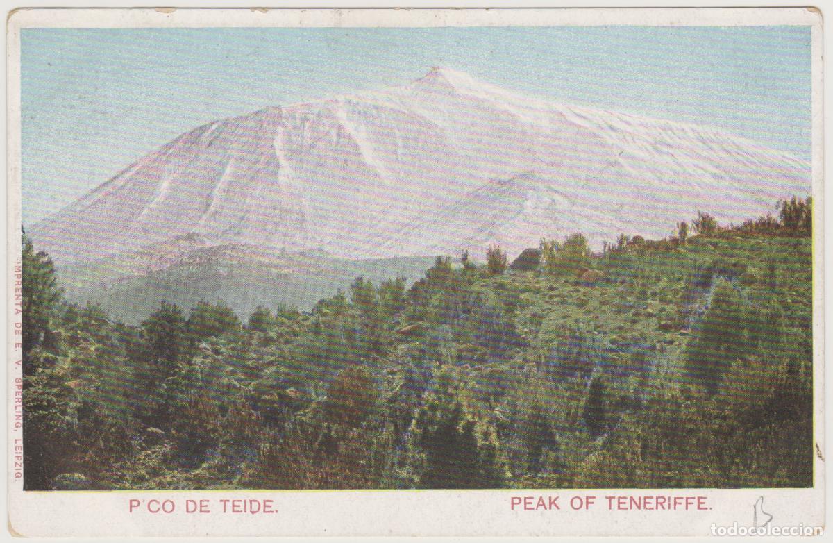 Postales: TARJETA POSTAL - TENERIFE - PICO DE TEIDE - IMPRENTA DE E.V. SPERLING