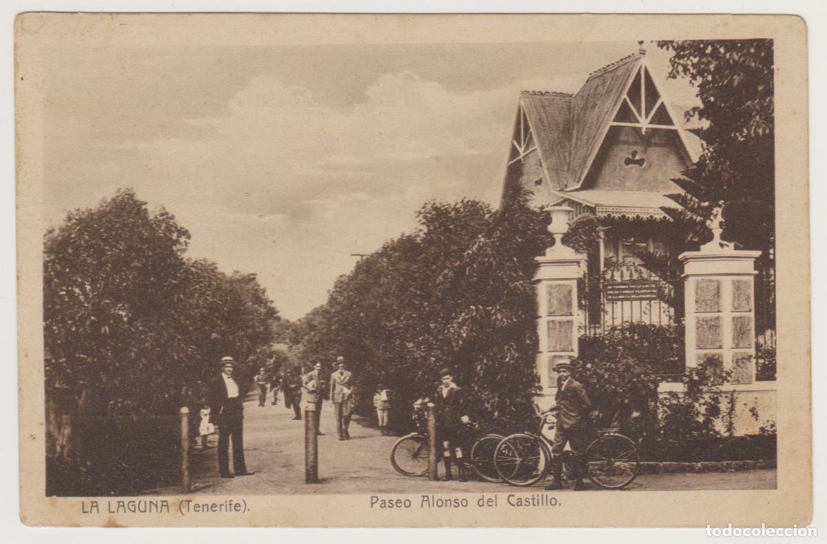 Postales: TARJETA POSTAL - TENERIFE - LA LAGUNA - PASEO ALONSO DEL CASTILLO - LIBRERIA DE SUCESOR M. CURBELO