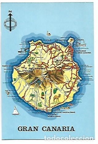 Postales: MAPA DE GRAN CANARIA