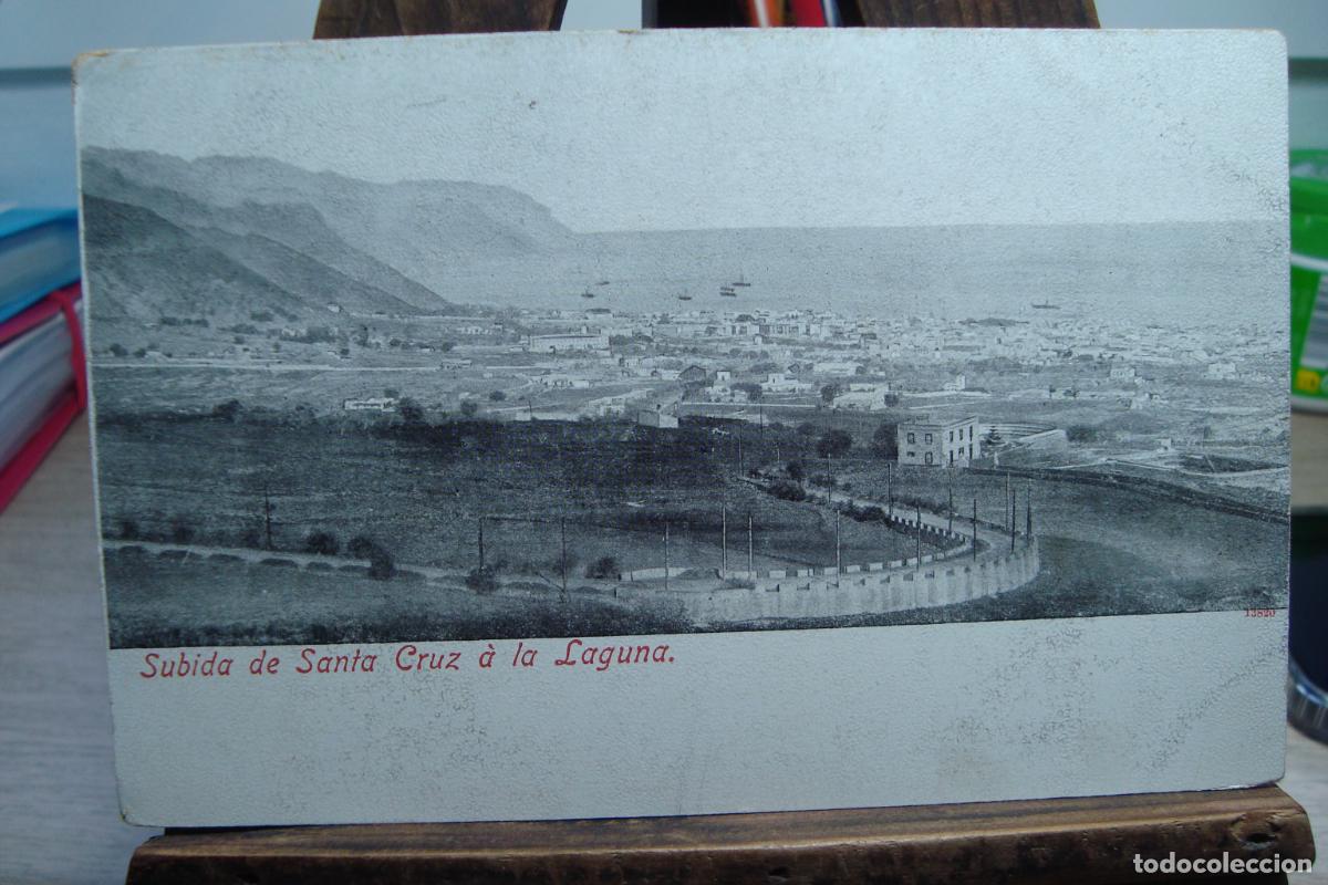Postales: ANTIGUA POSTAL SUBIDA DE SANTA CRUZ A LA LAGUNA. TENERIFE. SIN CURSAR.