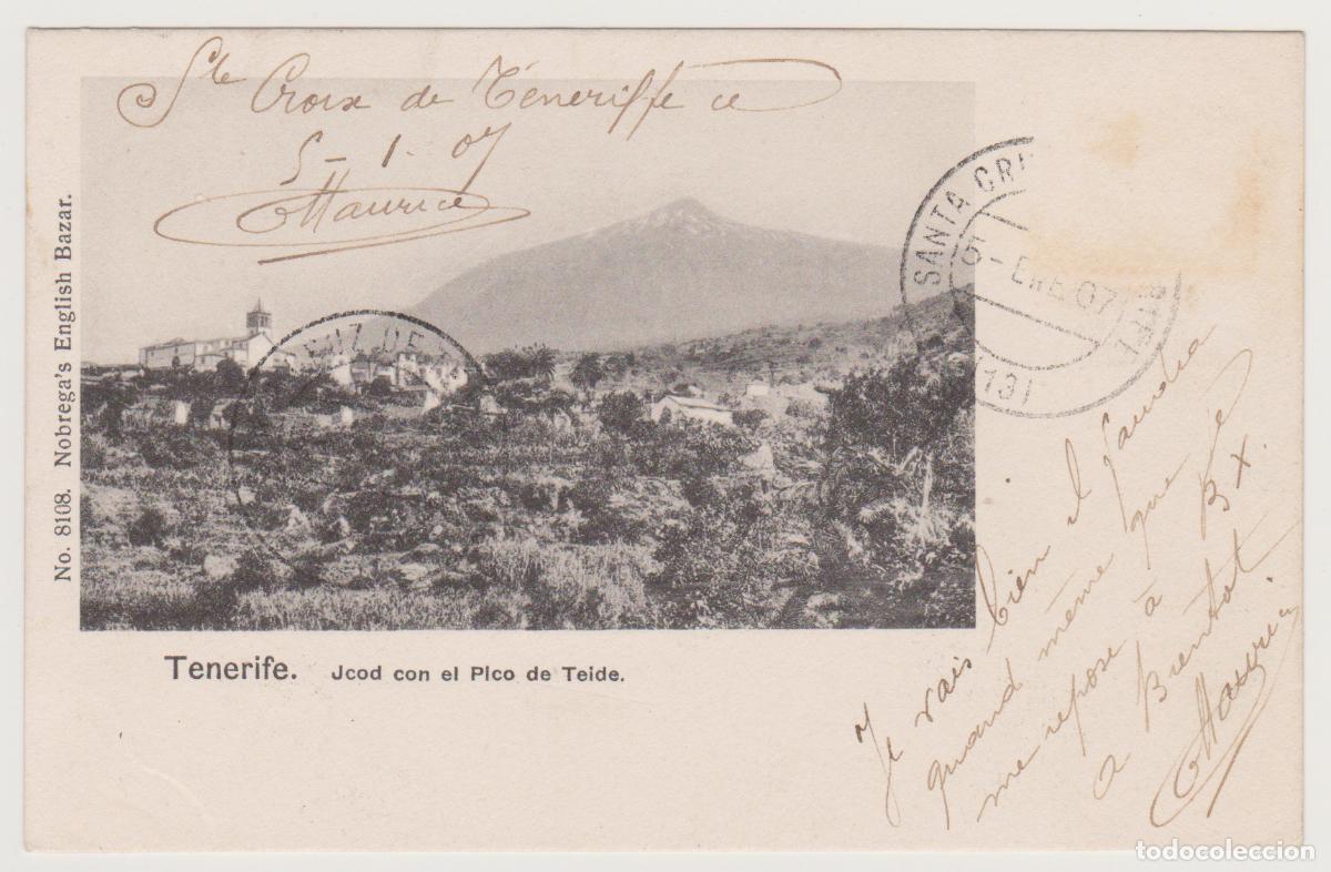 Postales: TARJETA POSTAL - TENERIFE - ICOD CON EL PICO DE TEIDE - N&ordm; 8108 - NOBREGA'S ENGLISH BAZAR