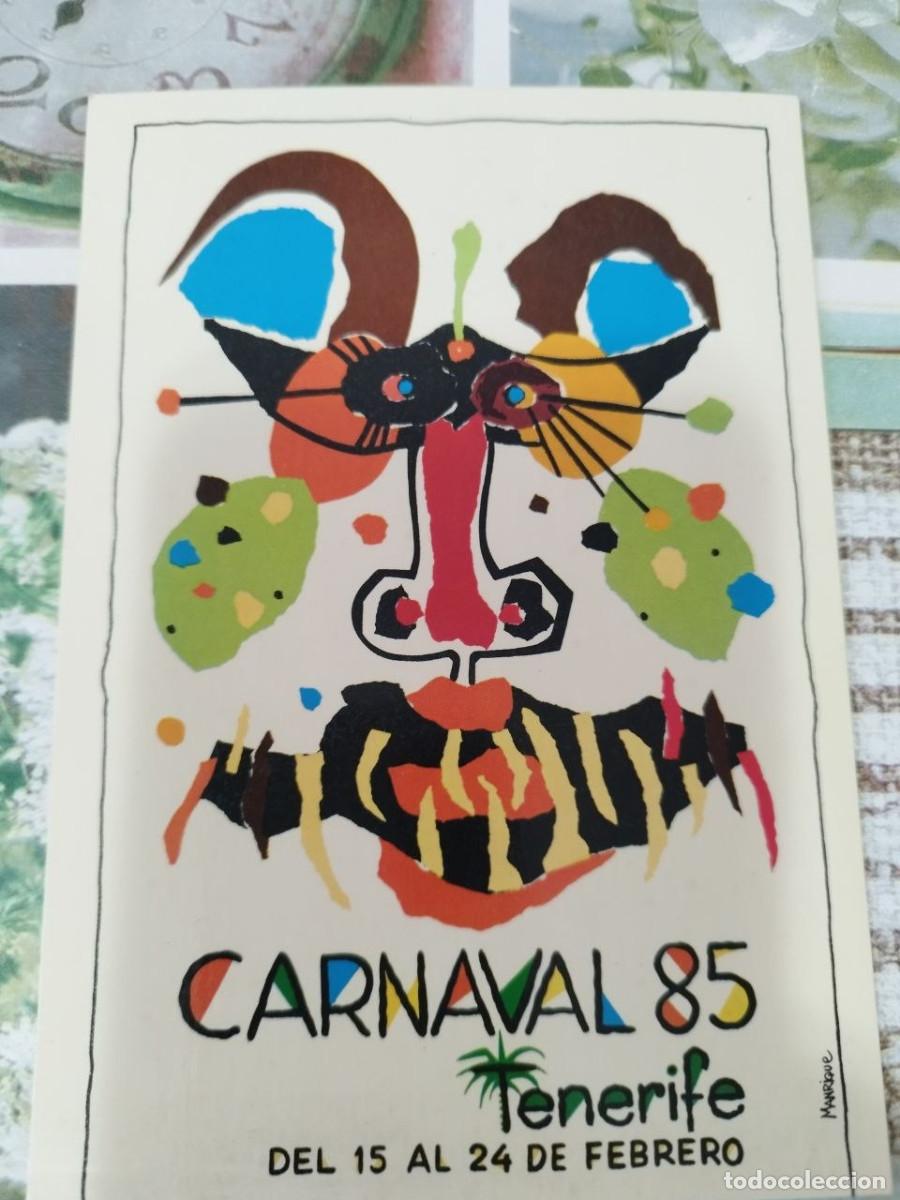 Postales: Postal Carnaval 1985 Dise&ntilde;o de C&eacute;sar Manrique Tenerife