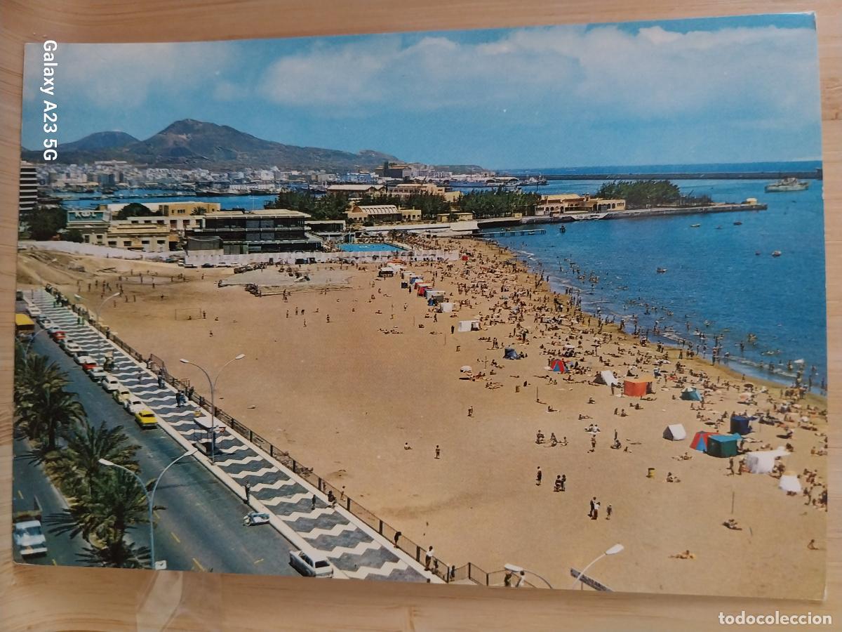 Postales: PLAYA DE LA ALCARAVANERAS PALMAS GRAN CANARIA ED CASA MAR 31 SC ORIGINAL MUY ANIMADA