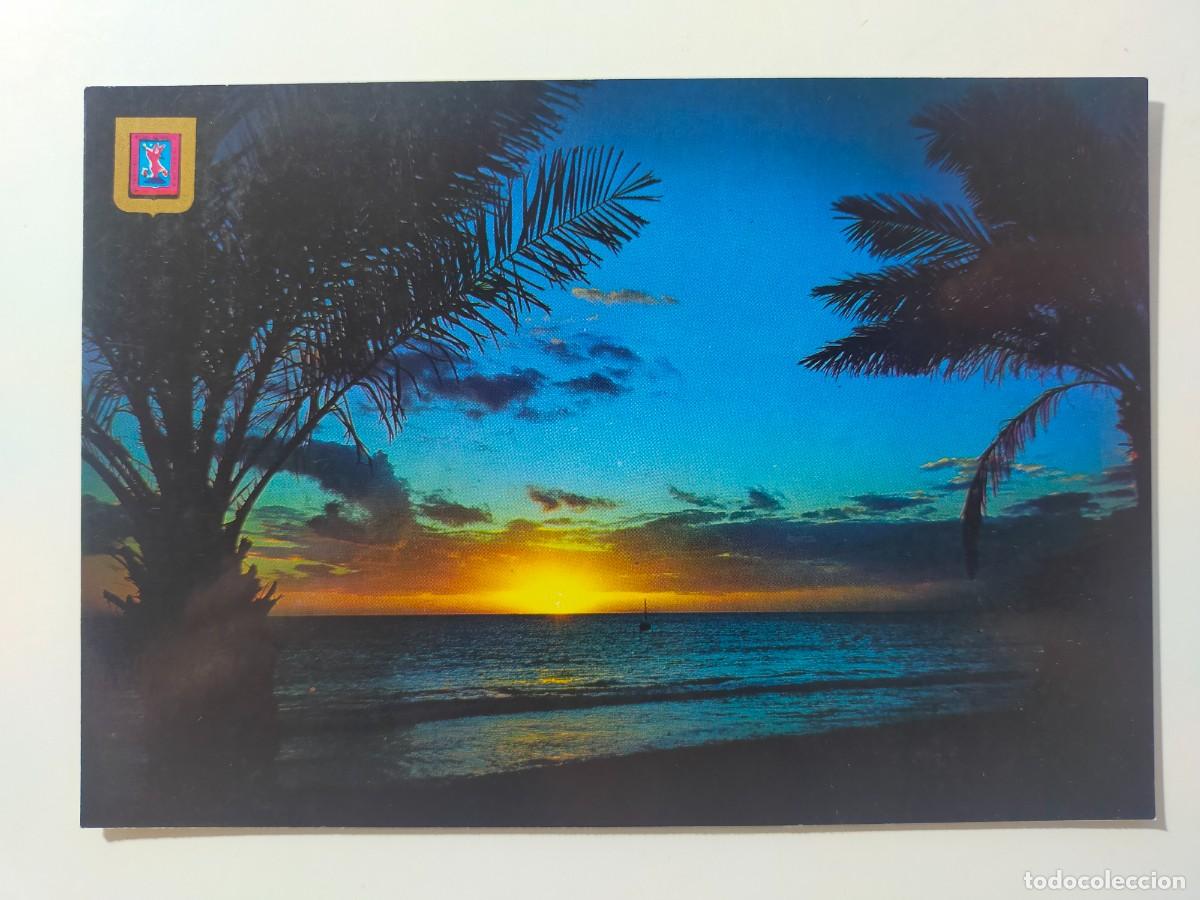 Postales: Postal. LOS CRISTIANOS (TENERIFE) - Puesta de sol - Edic FISA, Escudo de Oro.