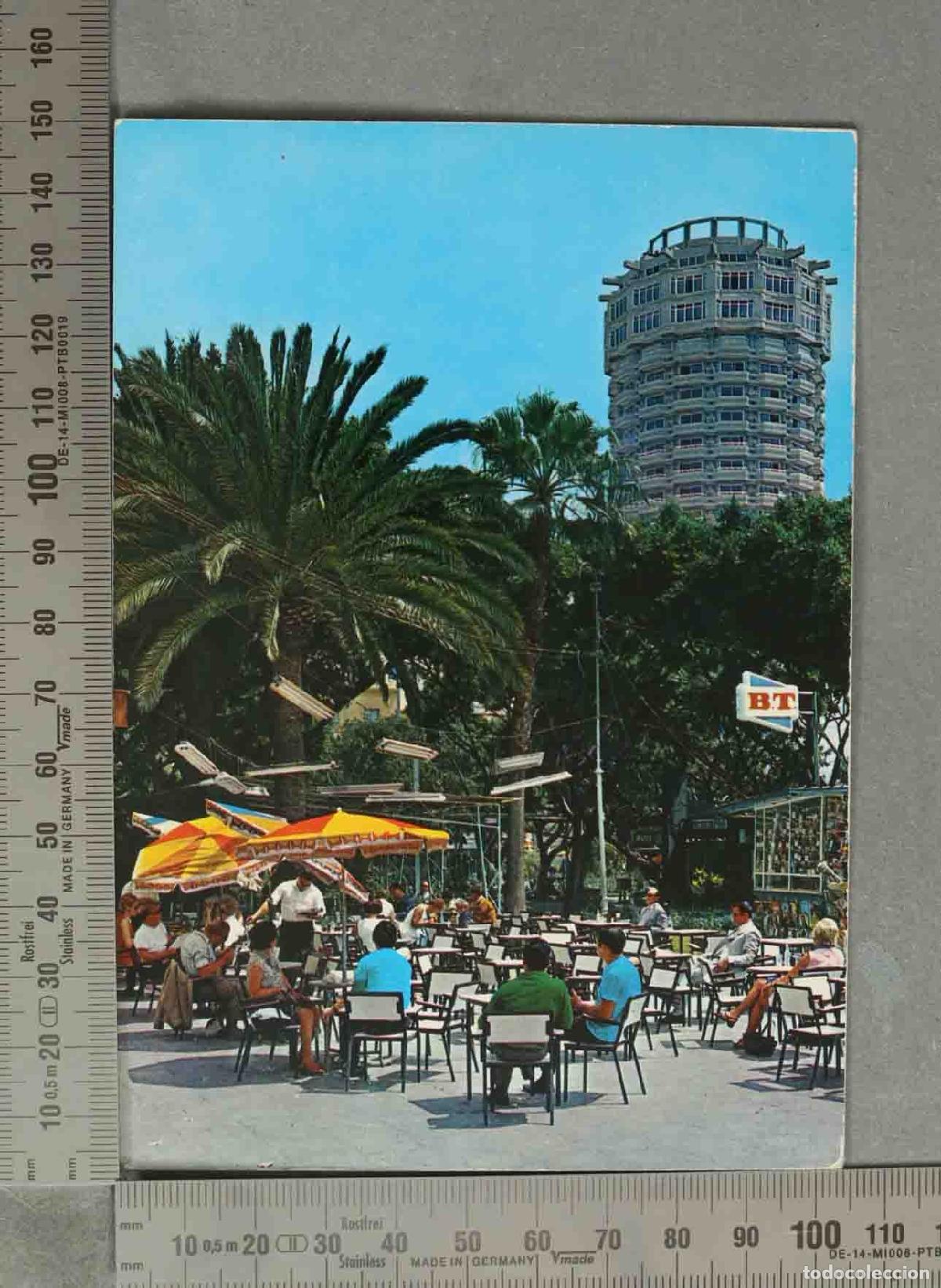 Postales: POSTAL. Las Palmas de Gran Canaria - Parque Santa Catalina - Edificio Redondo y Terrazas