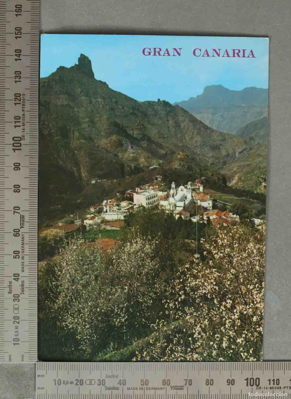 Postales: POSTAL. Las Palmas de Gran Canaria - Almendros en flor y Roque Bentayga. Tejeda