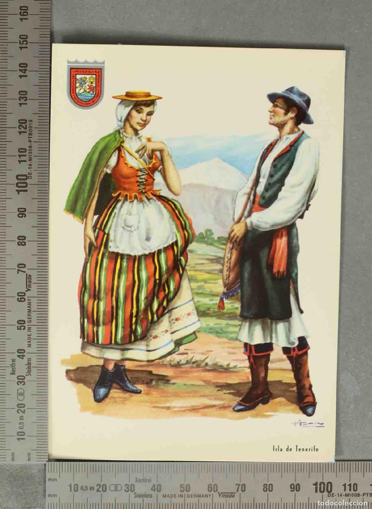 Postales: POSTAL. Isla de Tenerife - Trajes T&iacute;picos Canarios - Mago y Maga