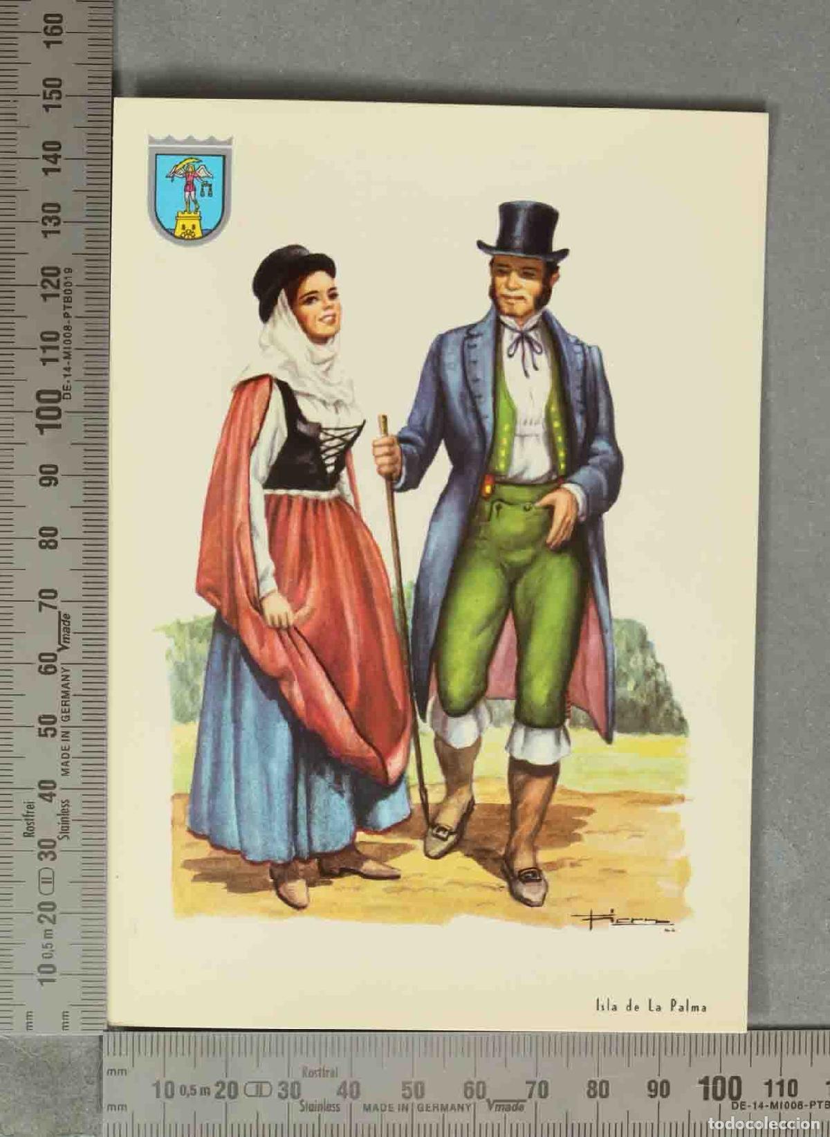 Postales: POSTAL. Trajes t&iacute;picos de Canarias - Isla de La Palma - Facundo Fierro