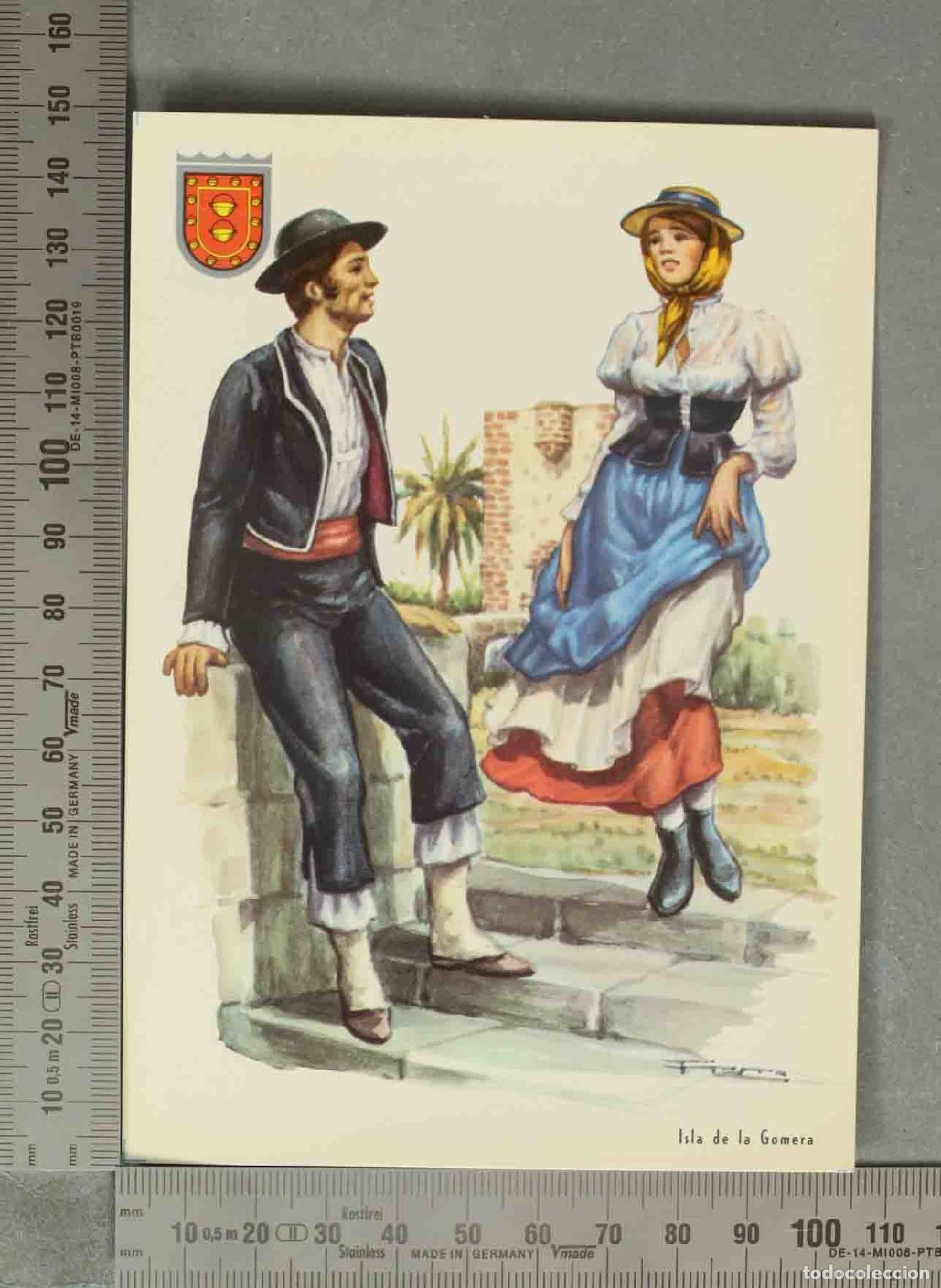 Postales: POSTAL. Trajes T&iacute;picos de las Islas Canarias - Isla de la Gomera