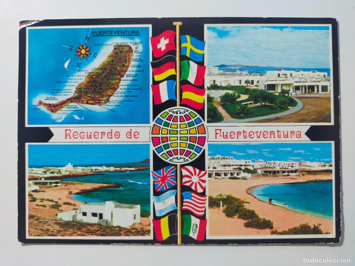 Postales: Postal FUERTEVENTURA (Canarias): Diversas vistas - Colec. Las Afortunadas - Circulada y escrita.