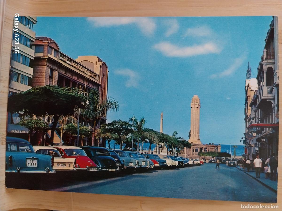 Postales: PLAZA DE LA CANDELARIA SANTA CRUZ TENERIFE ED GAZTEIZ 2127 COCHES CL&Aacute;SICOS ANIMADA