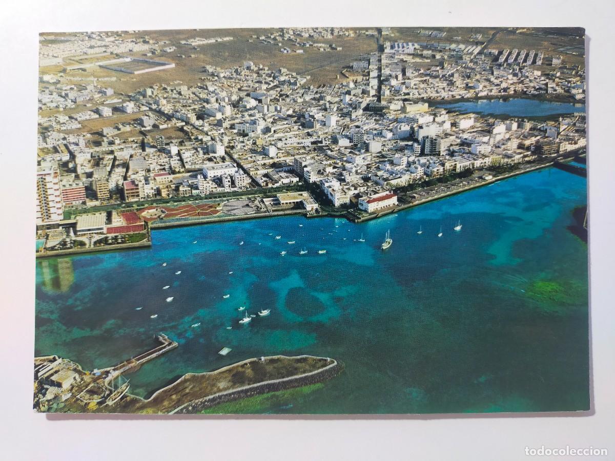 Postales: Postal LANZAROTE (Canarias): Arrecife, Vista parcial - Colec. Las Afortunadas - Circulada y escrita.
