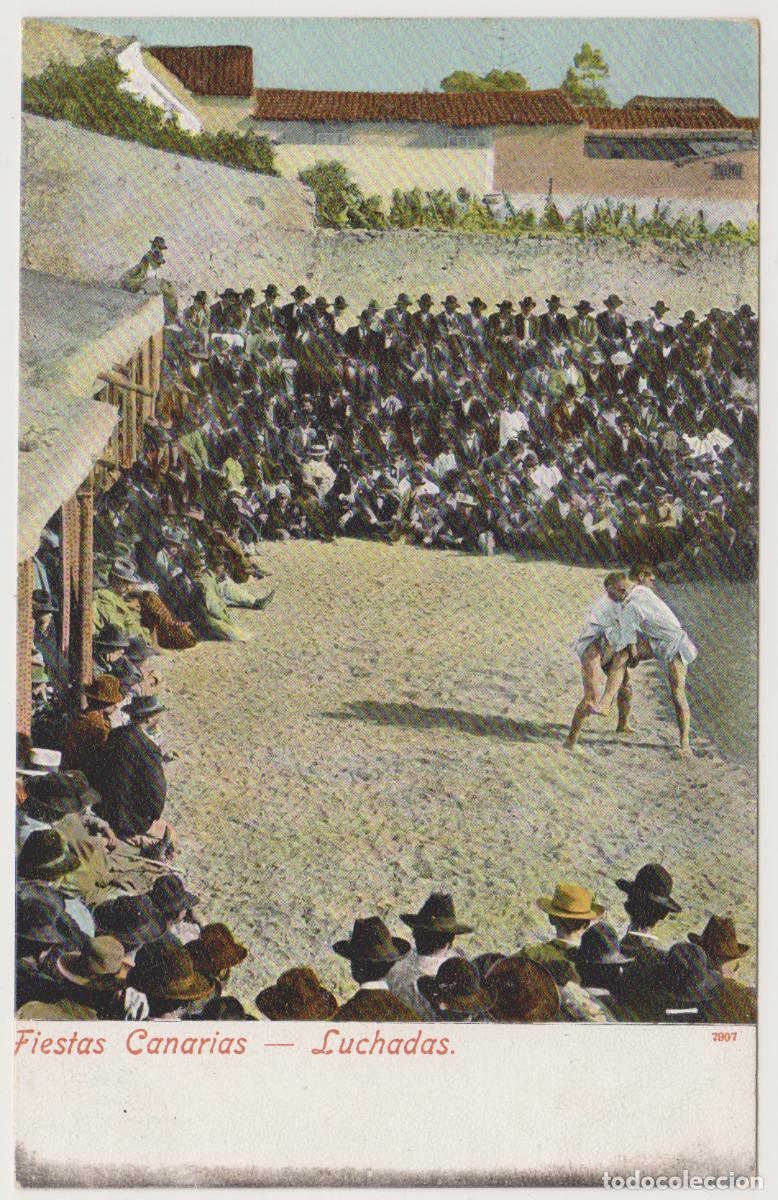 Postales: TARJETA POSTAL - FIESTAS CANARIAS - LUCHADAS