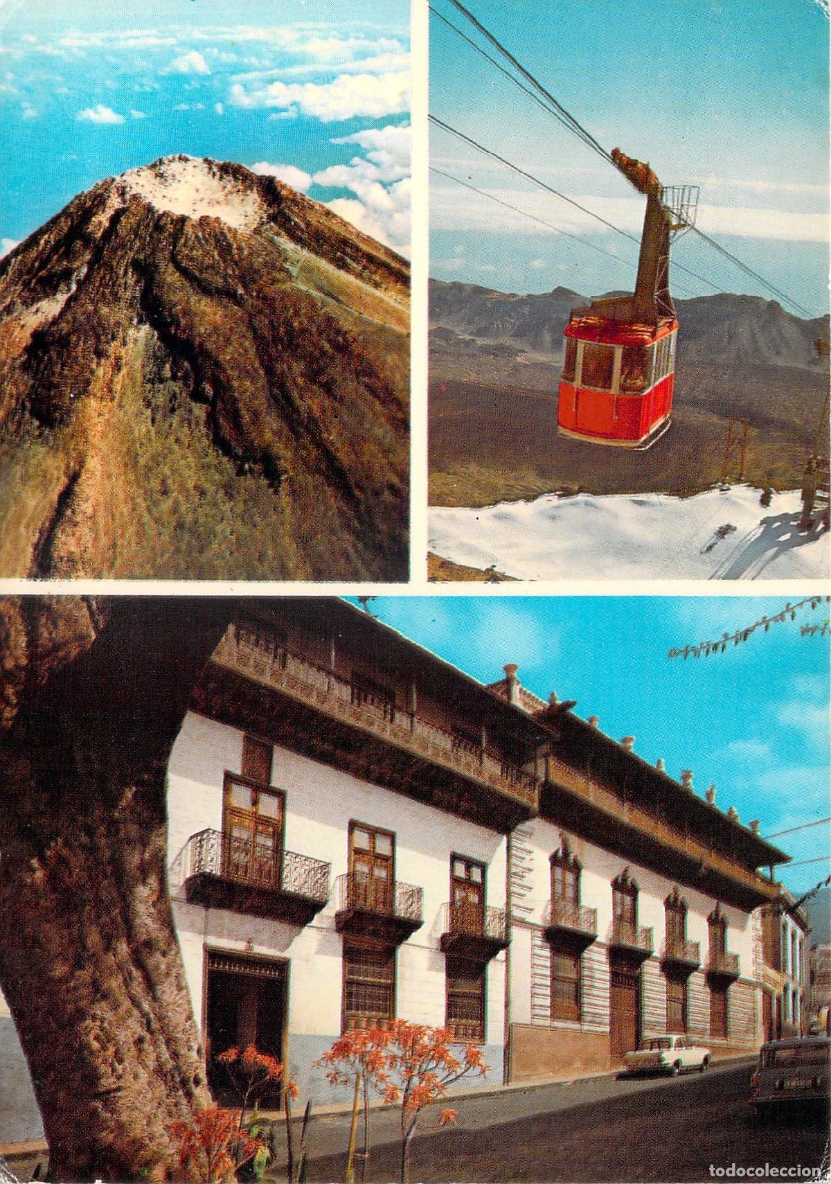 Postales: Postal de Tenerife, Casa de los Balcones, Cr&aacute;ter y Telef&eacute;rico del Teide