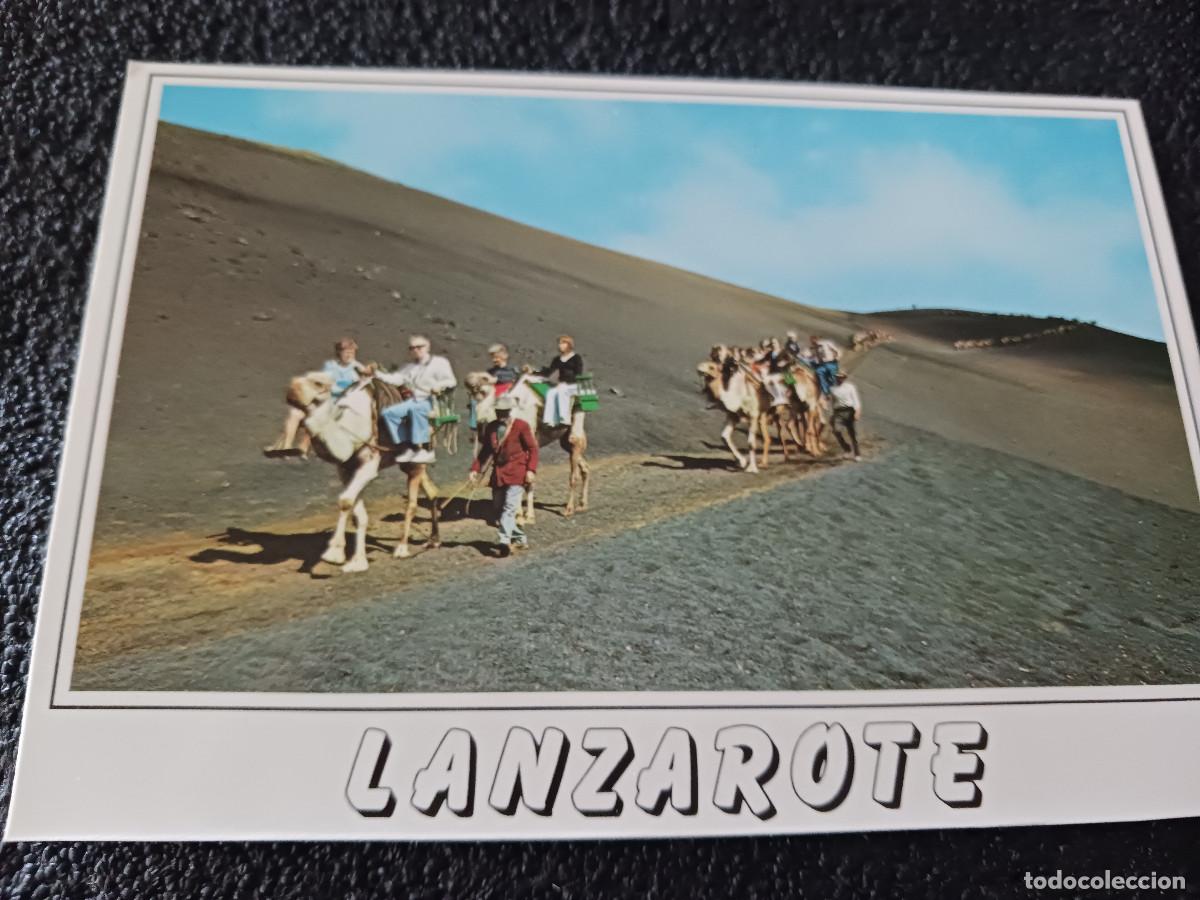 Postales: lanzarote, monta&ntilde;a del fuego, caravana, col. las afortunadas