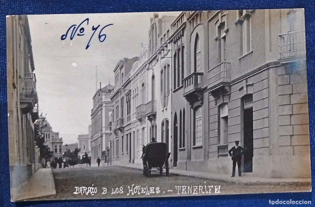 Postales: BARRIO DE LOS HOTELES TENERIFE. TRIUNFO DE LA CANDELARIA. N&ordm; 76 ESCRITO A TINTA.