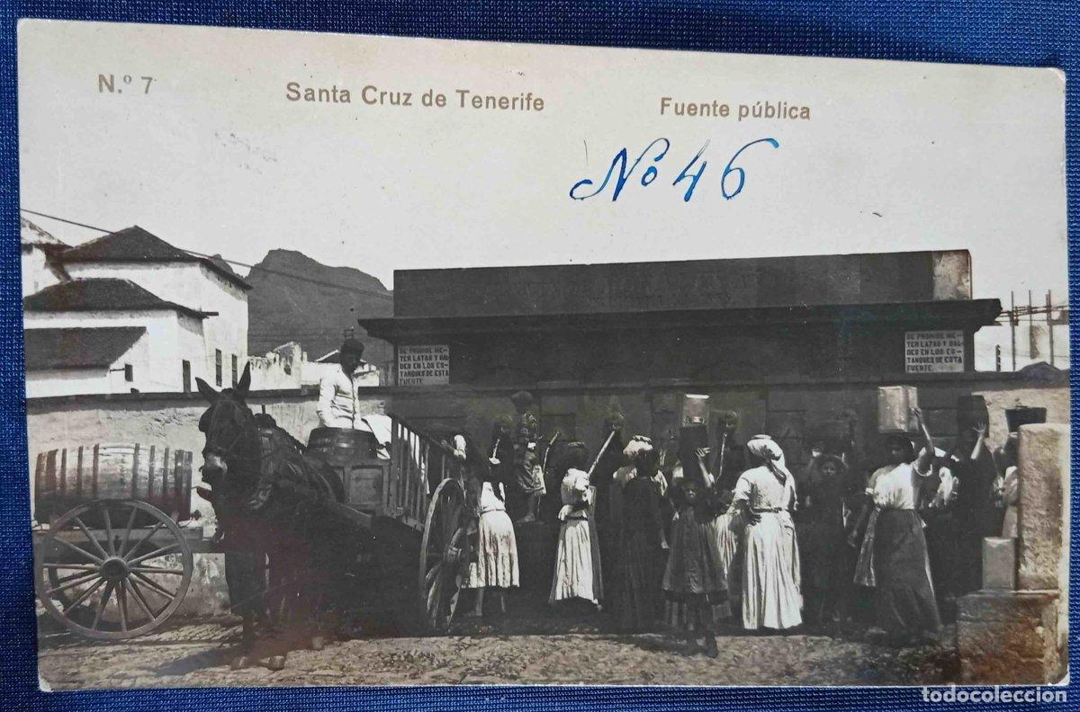 Postales: SANTA CRUZ TENERIFE. FUENTE P&Uacute;BLICA N&ordm; 7.