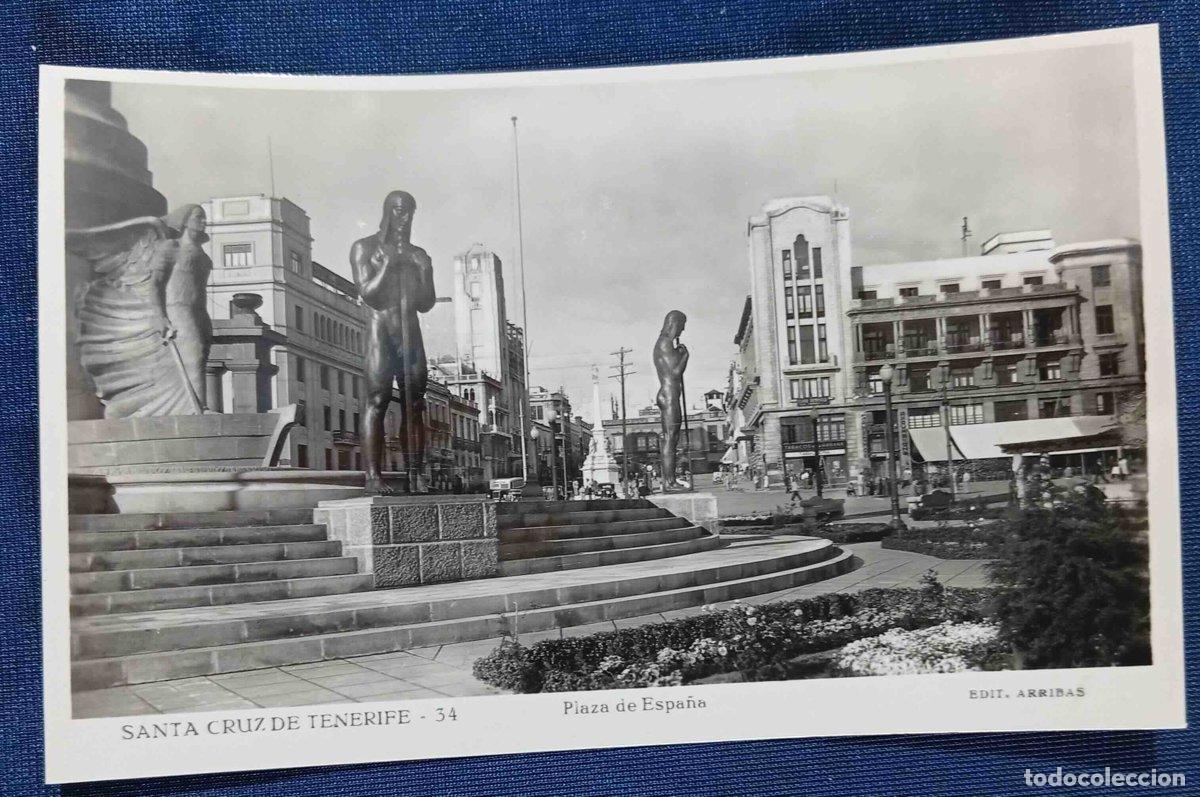 Postales: SANTA CRUZ DE TENERIFE. 34. PLAZA DE ESPA&Ntilde;A. EDIT. ARRIBAS.