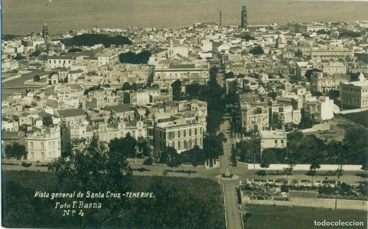 Postales: VISTA GENERAL DE SANTA CRUZ DE TENERIFE. FOTO BAENA. HACIA 1920. RARA.