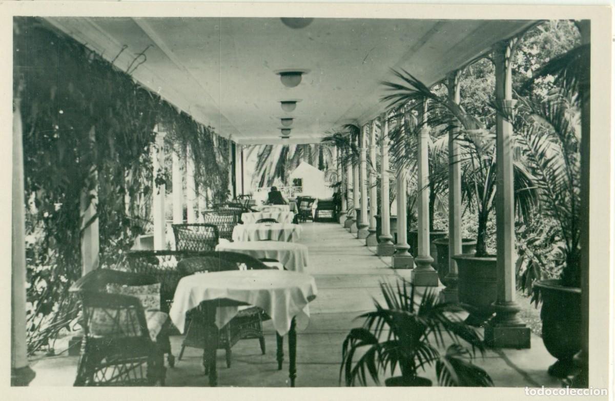 Postales: TENERIFE TERRAZA CUBIERTA GRAN HOTEL A IDENTIFICAR. . HACIA 1920. FOTO BAENA.