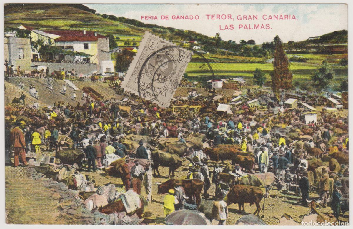 Postales: TARJETA POSTAL - GRAN CANARIA - LAS PALMAS - TEROR - FERIA DE GANADO