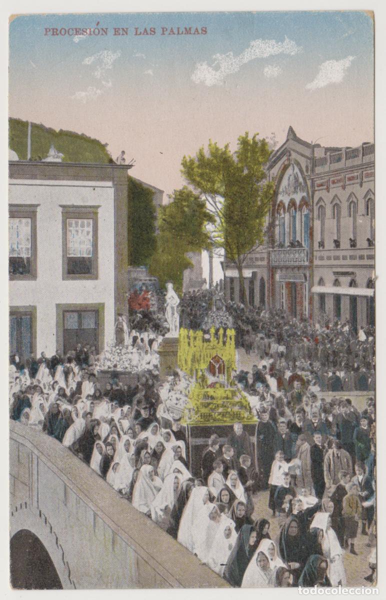 Postales: TARJETA POSTAL - PROCESION EN LAS PALMAS