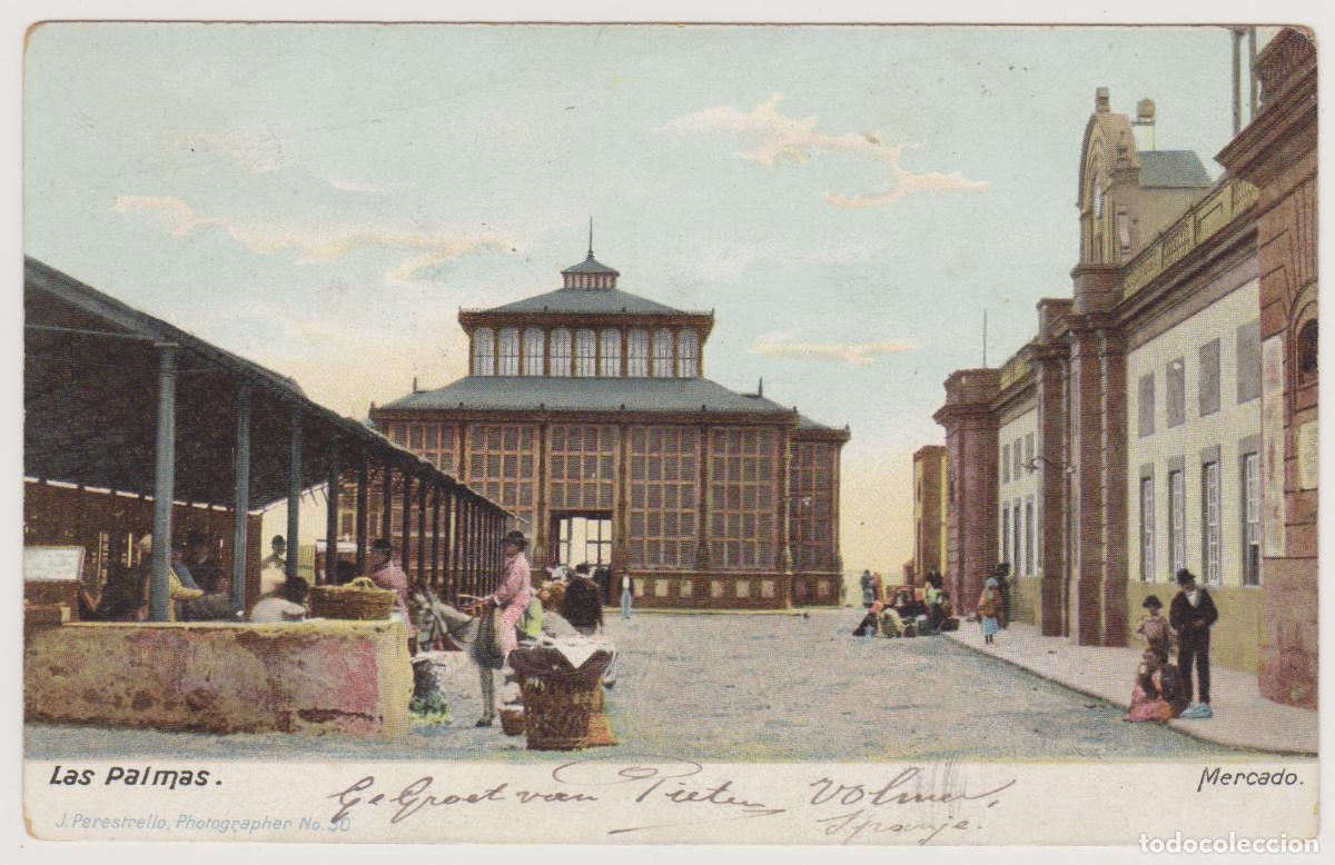 Postales: TARJETA POSTAL - LAS PALMAS - MERCADO - J. PERESTRELLO - N&ordm; 50