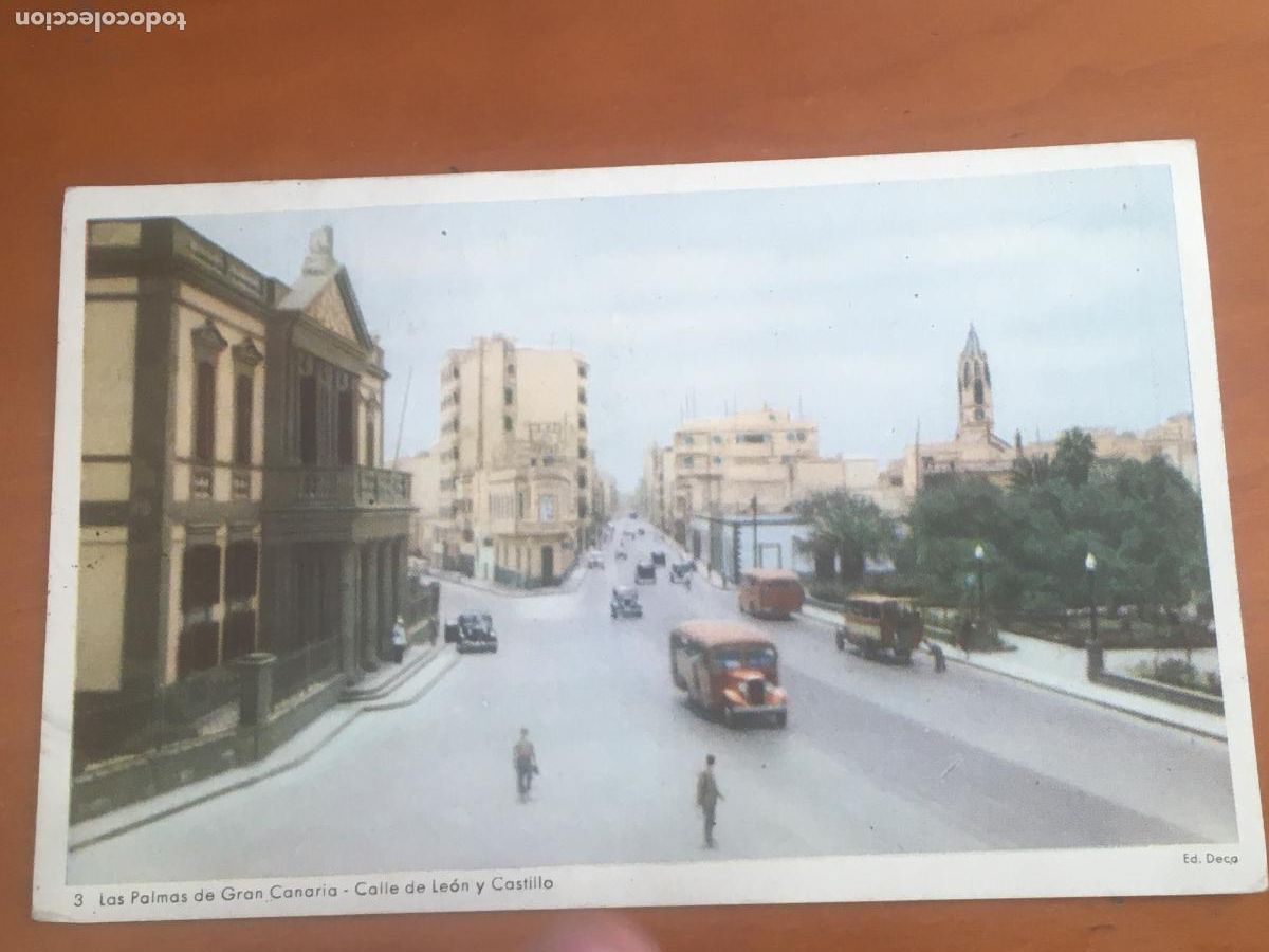 Cartes Postales: las palmas de gran canaria calle de leon y castilla postal original circulada