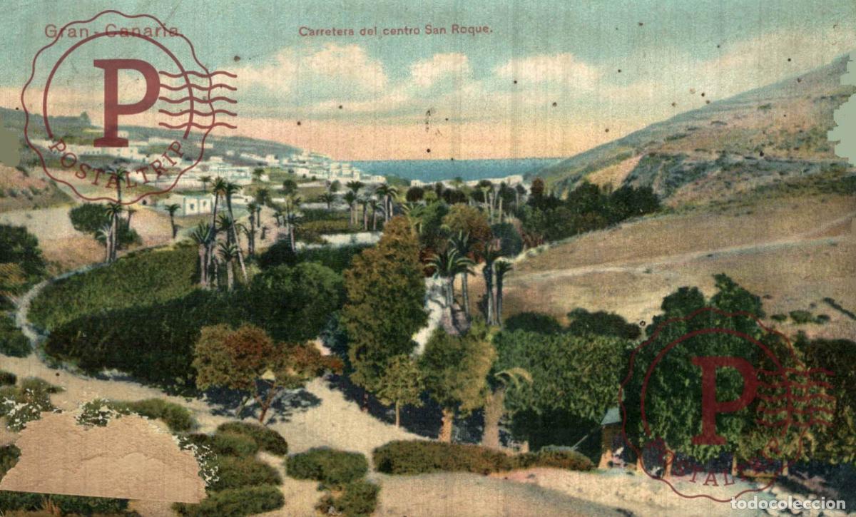 Postales: GRAN CANARIA. CARRETERA DEL CENTRO DE SAN ROQUE.