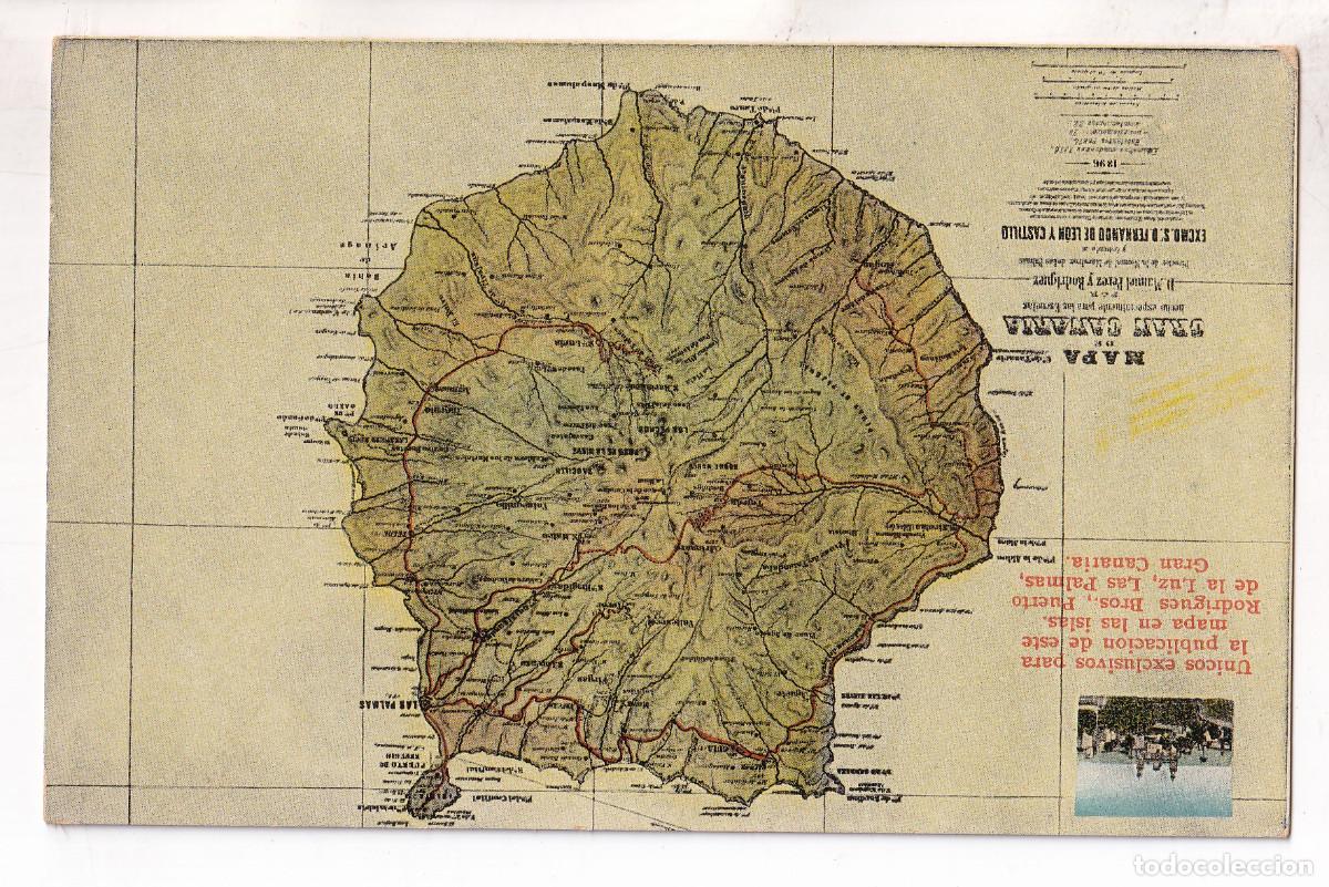 Postales: POSTAL. MAPA DE GRAN CANARIA. CANARIAS