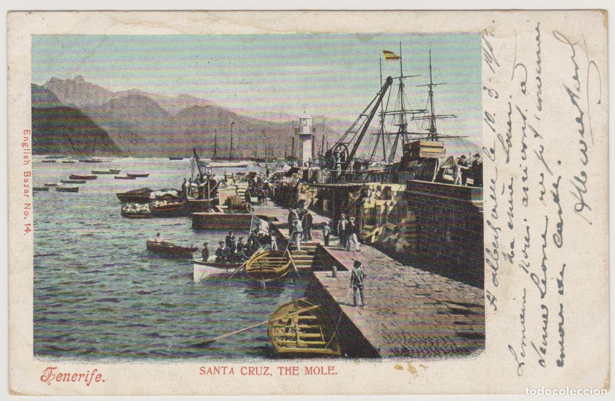 Postales: TARJETA POSTAL - TENERIFE - SANTA CRUZ, THE MOLE - N&ordm; 14 - ENGLISH BAZAR