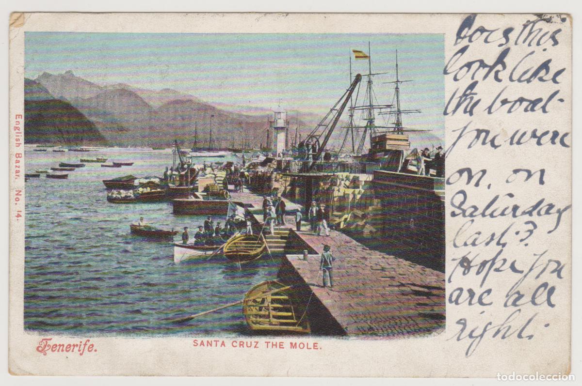 Postales: TARJETA POSTAL - TENERIFE - SANTA CRUZ, THE MOLE - N&ordm; 14 - ENGLISH BAZAR