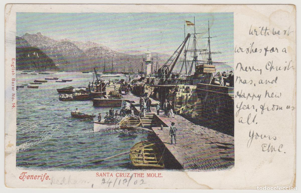 Postales: TARJETA POSTAL - TENERIFE - SANTA CRUZ, THE MOLE - N&ordm; 14 - ENGLISH BAZAR