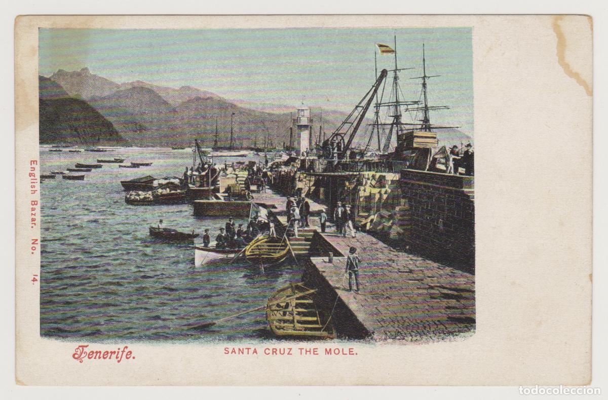 Postales: TARJETA POSTAL - TENERIFE - SANTA CRUZ, THE MOLE - N&ordm; 14 - ENGLISH BAZAR
