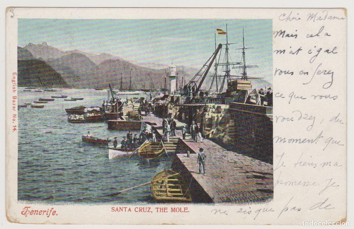 Postales: TARJETA POSTAL - TENERIFE - SANTA CRUZ, THE MOLE - N&ordm; 14 - ENGLISH BAZAR