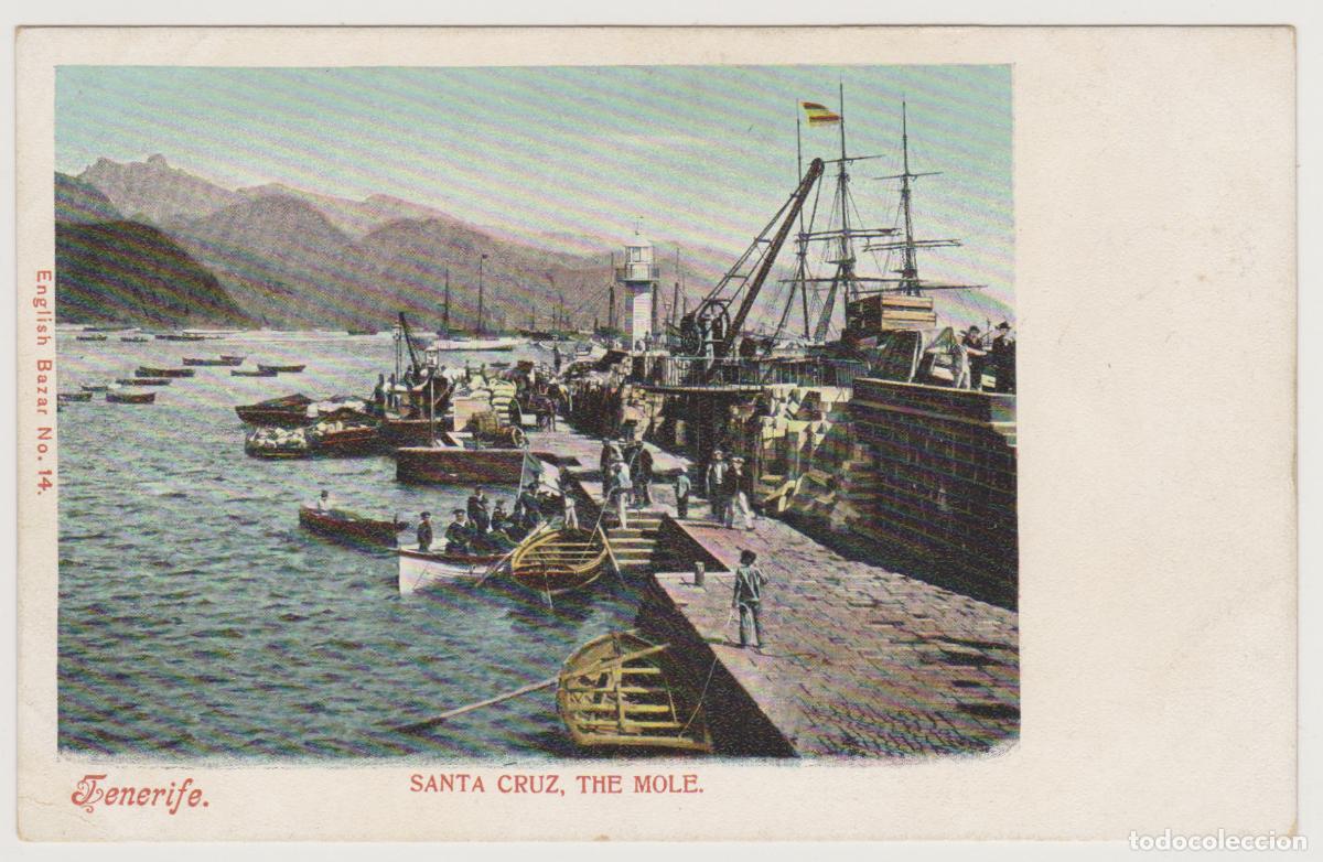 Postales: TARJETA POSTAL - TENERIFE - SANTA CRUZ, THE MOLE - N&ordm; 14 - ENGLISH BAZAR