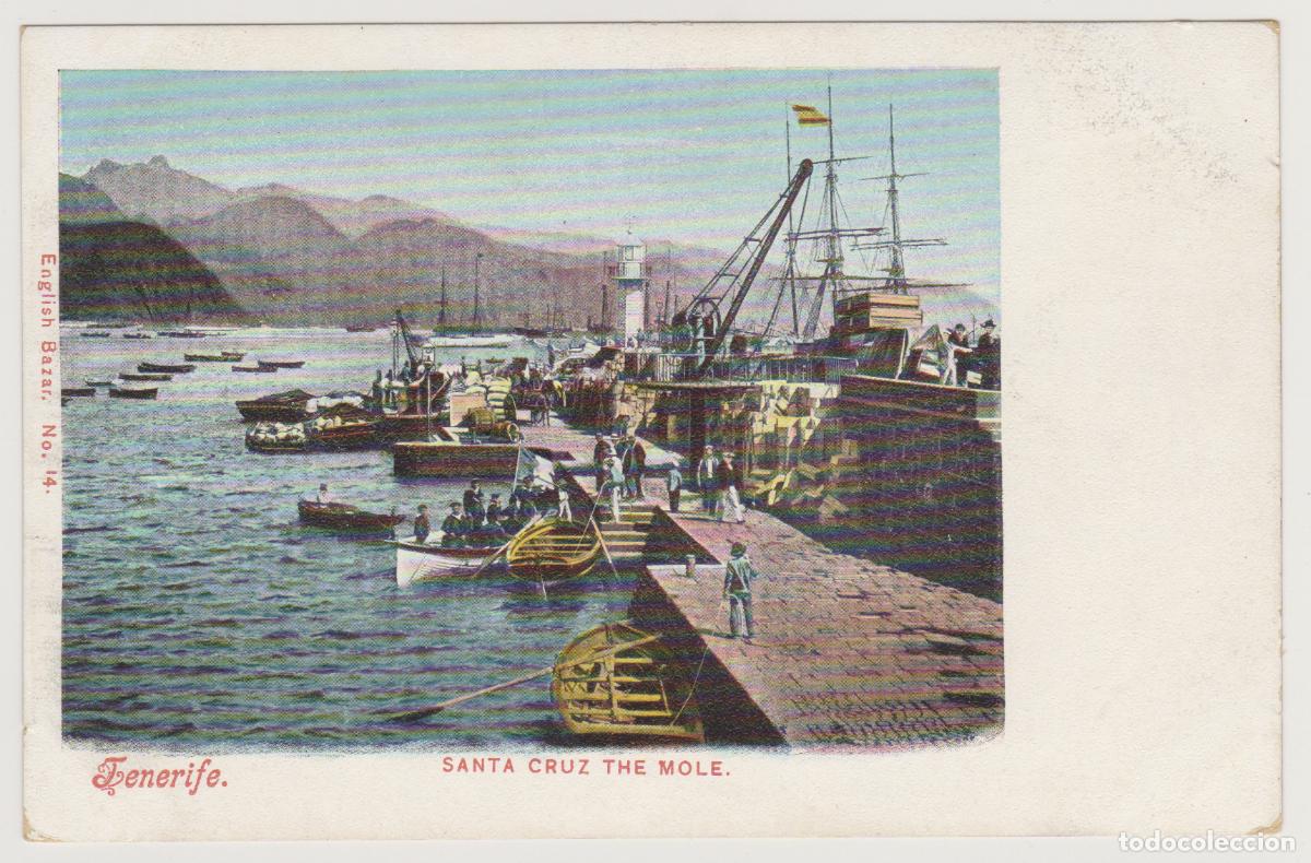 Postales: TARJETA POSTAL - TENERIFE - SANTA CRUZ, THE MOLE - N&ordm; 14 - ENGLISH BAZAR