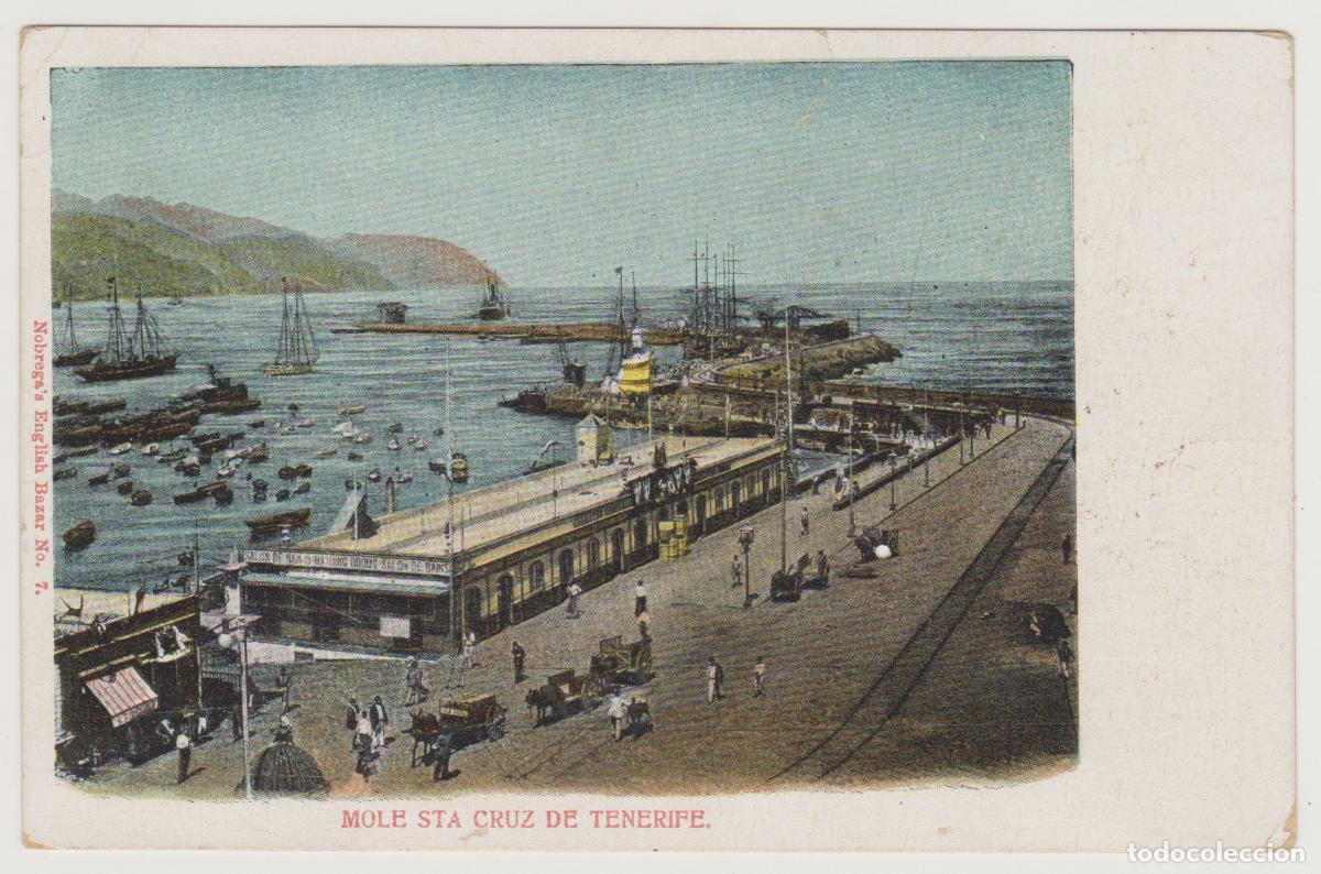 Postales: TARJETA POSTAL - TENERIFE - MOLE STA CRUZ DE TENERIFE - N&ordm; 7 - NOBREGA'S ENGLISH BAZAR