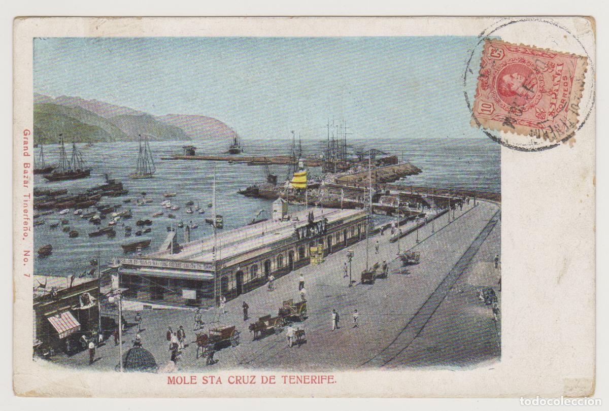Postales: TARJETA POSTAL - TENERIFE - MOLE STA CRUZ DE TENERIFE - N&ordm; 7 - GRAND BAZAR TINERFE&Ntilde;O