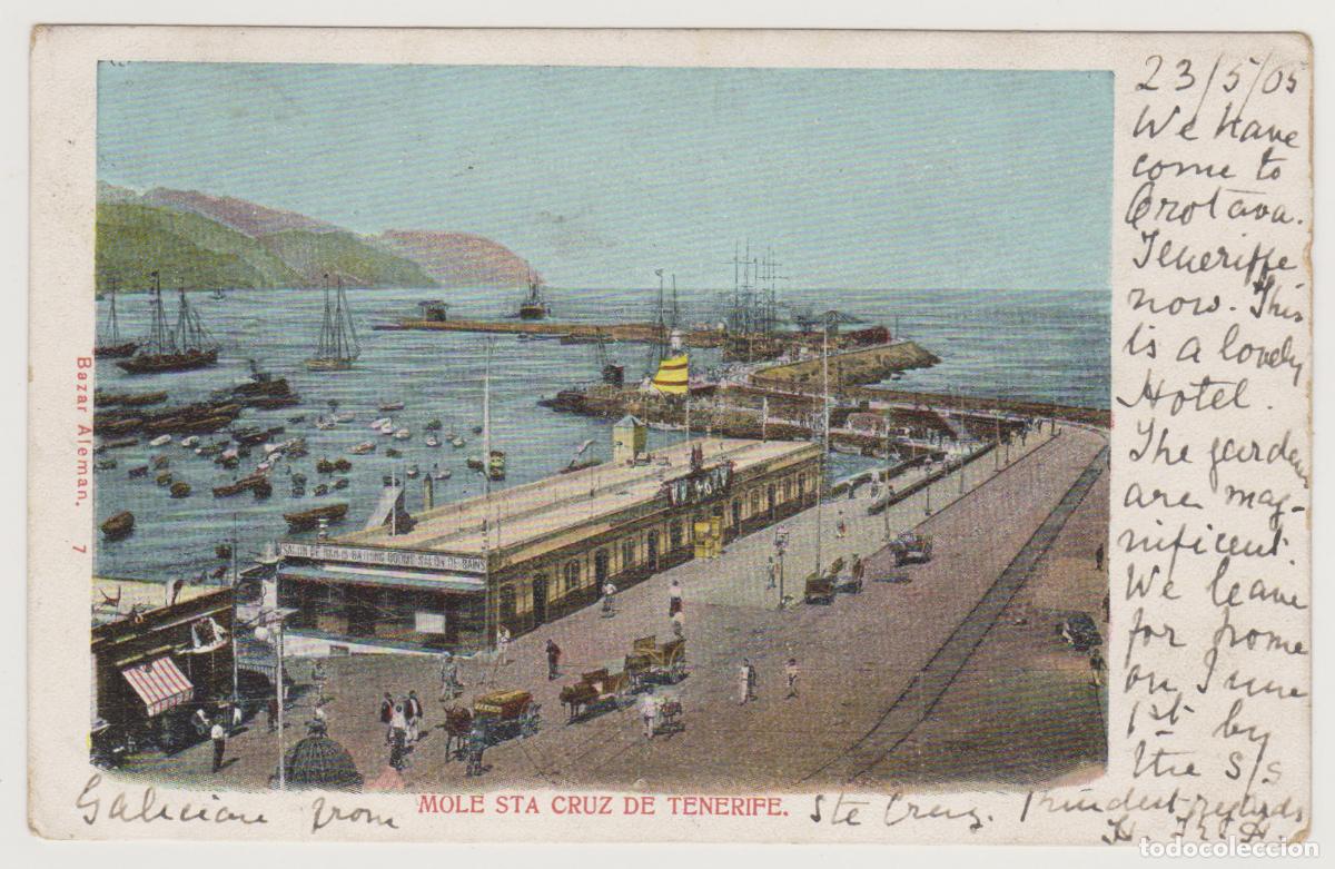 Postales: TARJETA POSTAL - TENERIFE - MOLE STA CRUZ DE TENERIFE - N&ordm; 7 - BAZAR ALEMAN