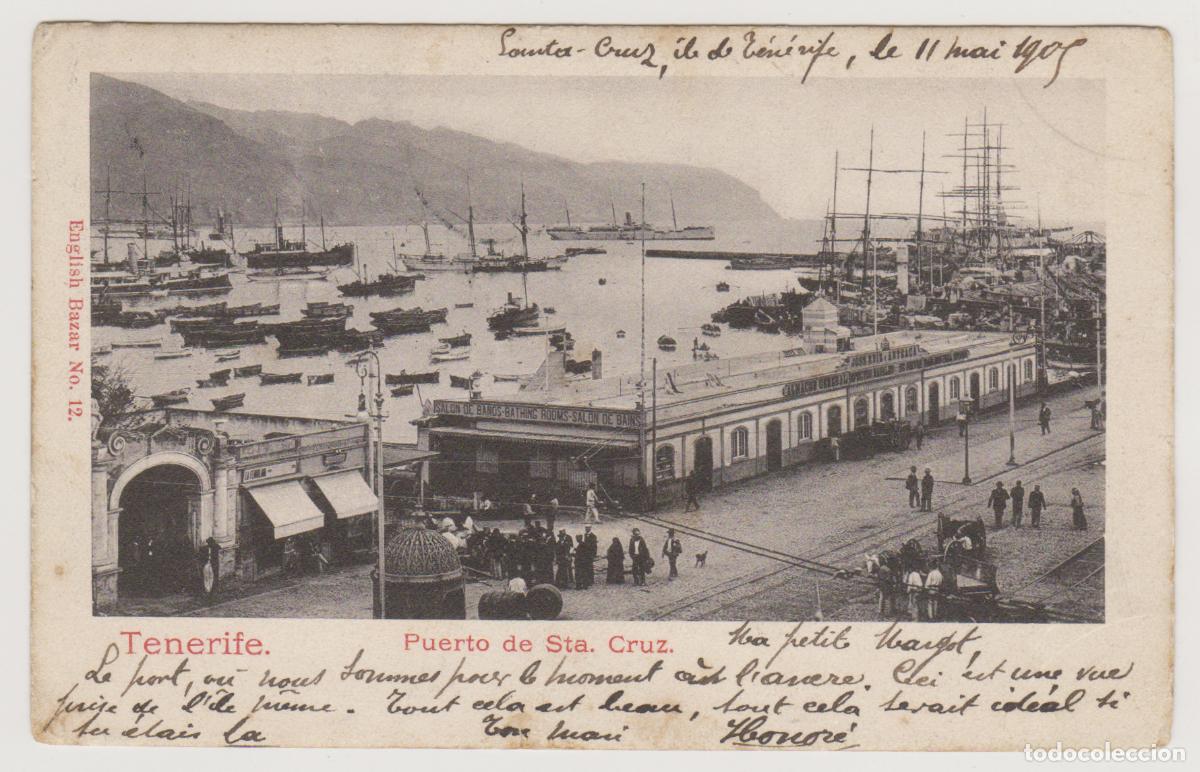 Postales: TARJETA POSTAL - TENERIFE - PUERTO DE STA. CRUZ - N&ordm; 12 - ENGLISH BAZAR